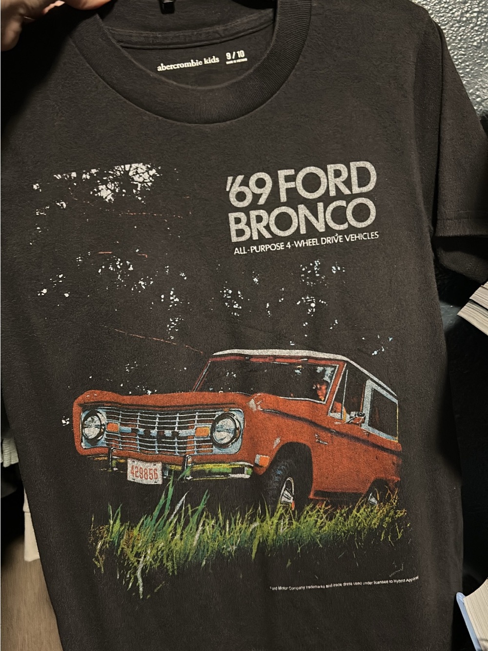 abercrombie kids Black Tee with '69 Ford Bronco Graphic